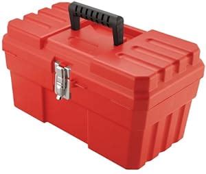 small plastic red box with metal input|Amazon.com: Little Red Tool Box.